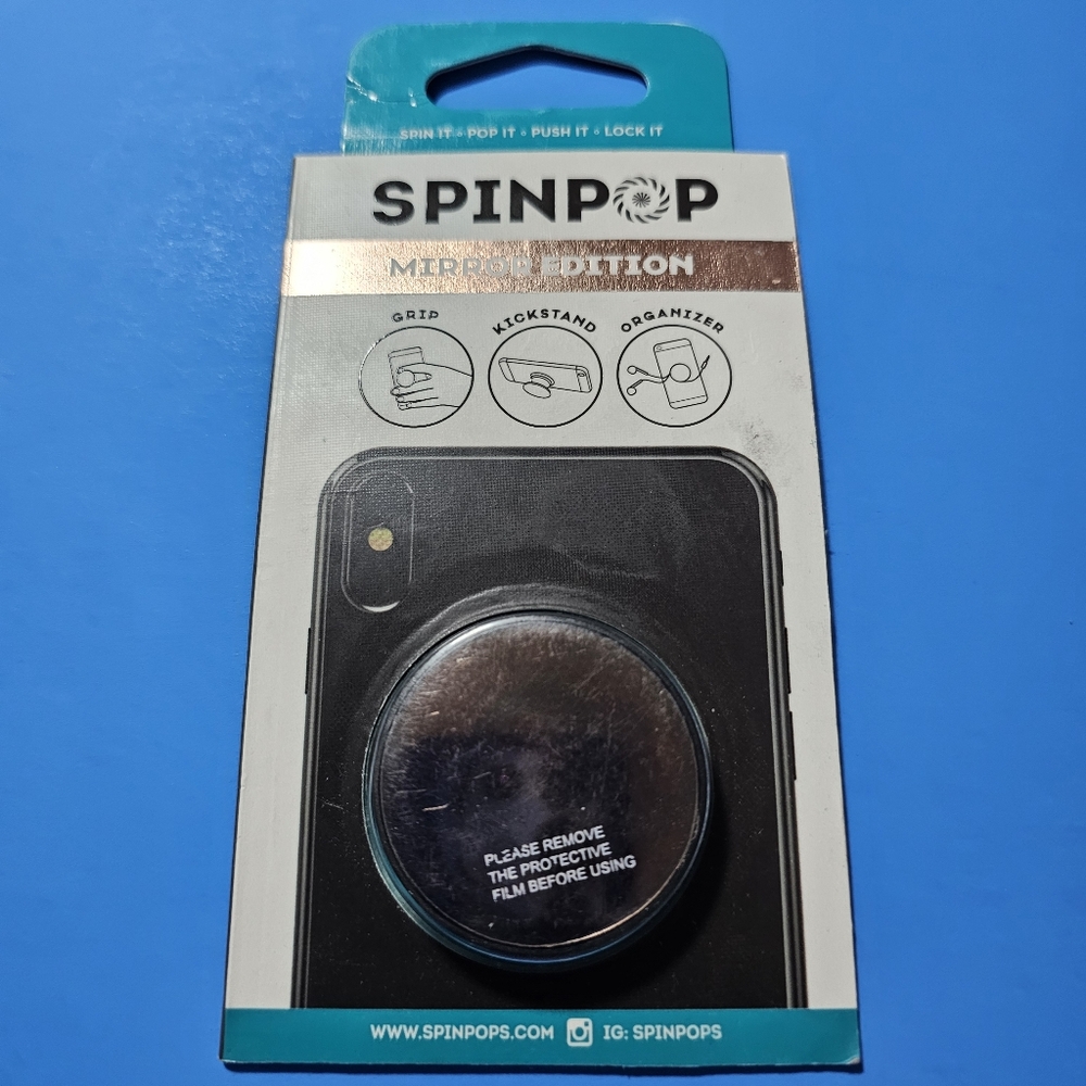 SpinPop: Pop-Up Phone Holder & Stand - TINTED MIRROR